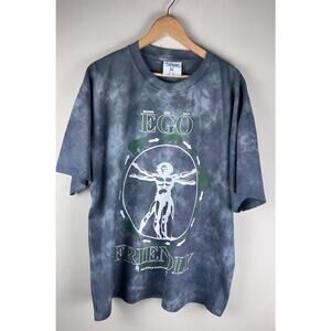 Online Ceramics EGO Edging God Out Green Tie-Dye T-shirt Large Earth Liberation